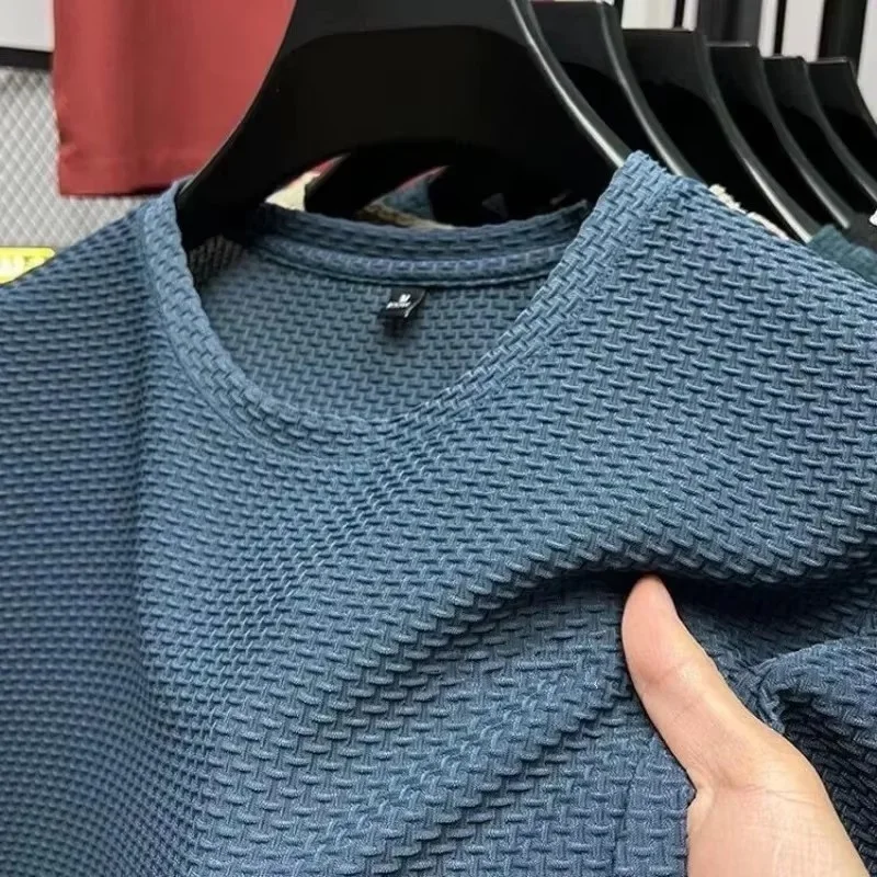 Embroidered High-quality New Men's Short Sleeved T-shirt, Cool and Breathable POLO Shirt, Business Casual, Sweat Absorbing 4