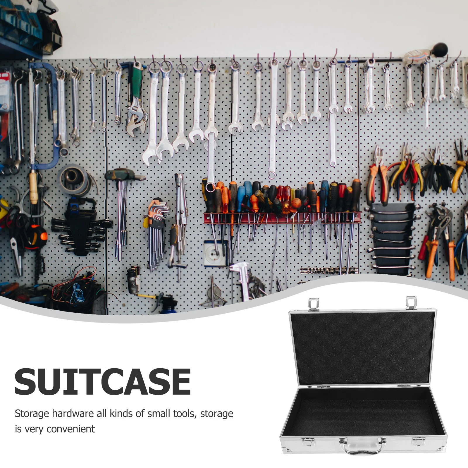 Aluminum Briefcase Electrical Tools Hard Cases Camera Bag Black Alloy First Aid Large Storage Bins 3