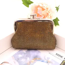 Mini Women's Clutch: Elegant Coin Purse Wallet (Gold)