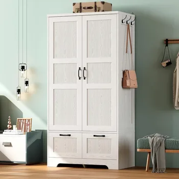 71" Wooden Armoire Wardrobe 1