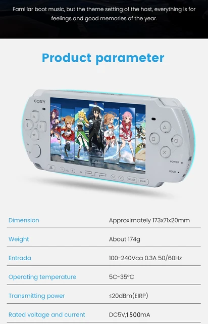Original PSP3000 Handheld Game Console PEARL WHITE (PSP-3006