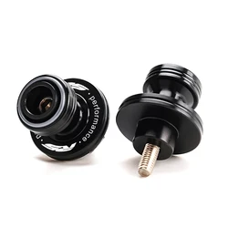 Motorcycle Swingarm Spool Sliders and Valve Caps Set (A - Titanium)