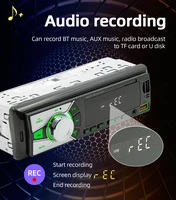BQCC 1din Universal Car Radio MP3 Player FM/BT/AUX/USB/TF/Mobile Phone Charging 7 Color Lights Wiring Protection Car Audio - Image 4