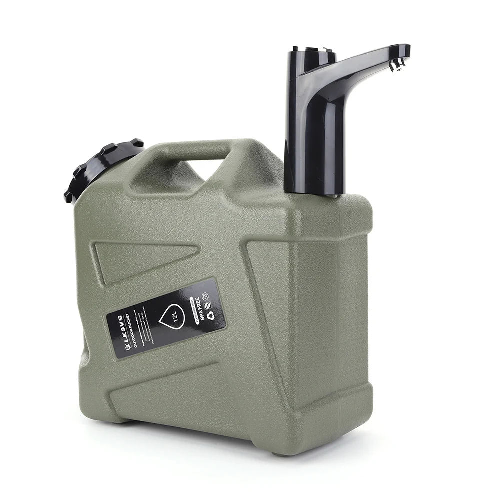 11L Outdoor Water Bin Large Capacity Camping Water Buckle with Faucet USB Rechargeable Electric Water Pump Water Tank No Leakage