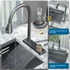 Stainless Steel Kitchen Sink With Faucet Large Single Slot Multifunctional Household Dishwashing Undermount Basin 2