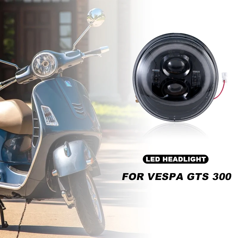 

Мотоциклетная черная светодиодная фара с ореолом для GTS 300 (с CE)