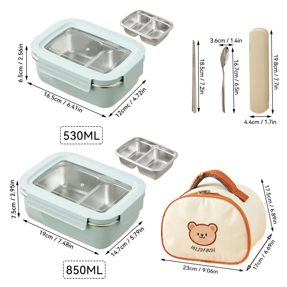 Green 1380ml Set