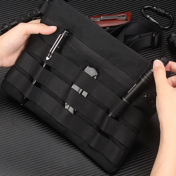 야외 전술 가방, 다기능 휴대용 육군 선풍기 Molle EDC 도구 가방, 등산 캠핑 잡화 보관 팩, 벨트 포함