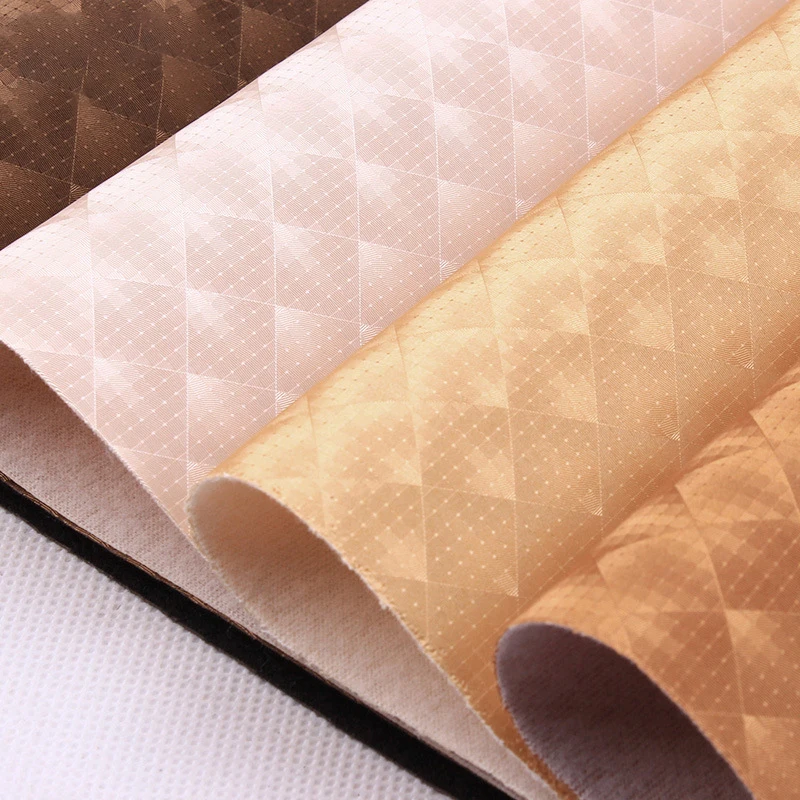 100*137cm Lattice Texture PU Faux Artificial Synthetic Leather Fabric For Diy Bedside Background Wall Soft Bag Sofa Seat