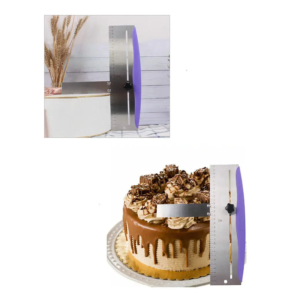 Cake Scraper, 12 Inch Adjustable Stainless Steel Cake Smoother, Cake Icing Frosting Smoother For Baking diy Tools images - 6