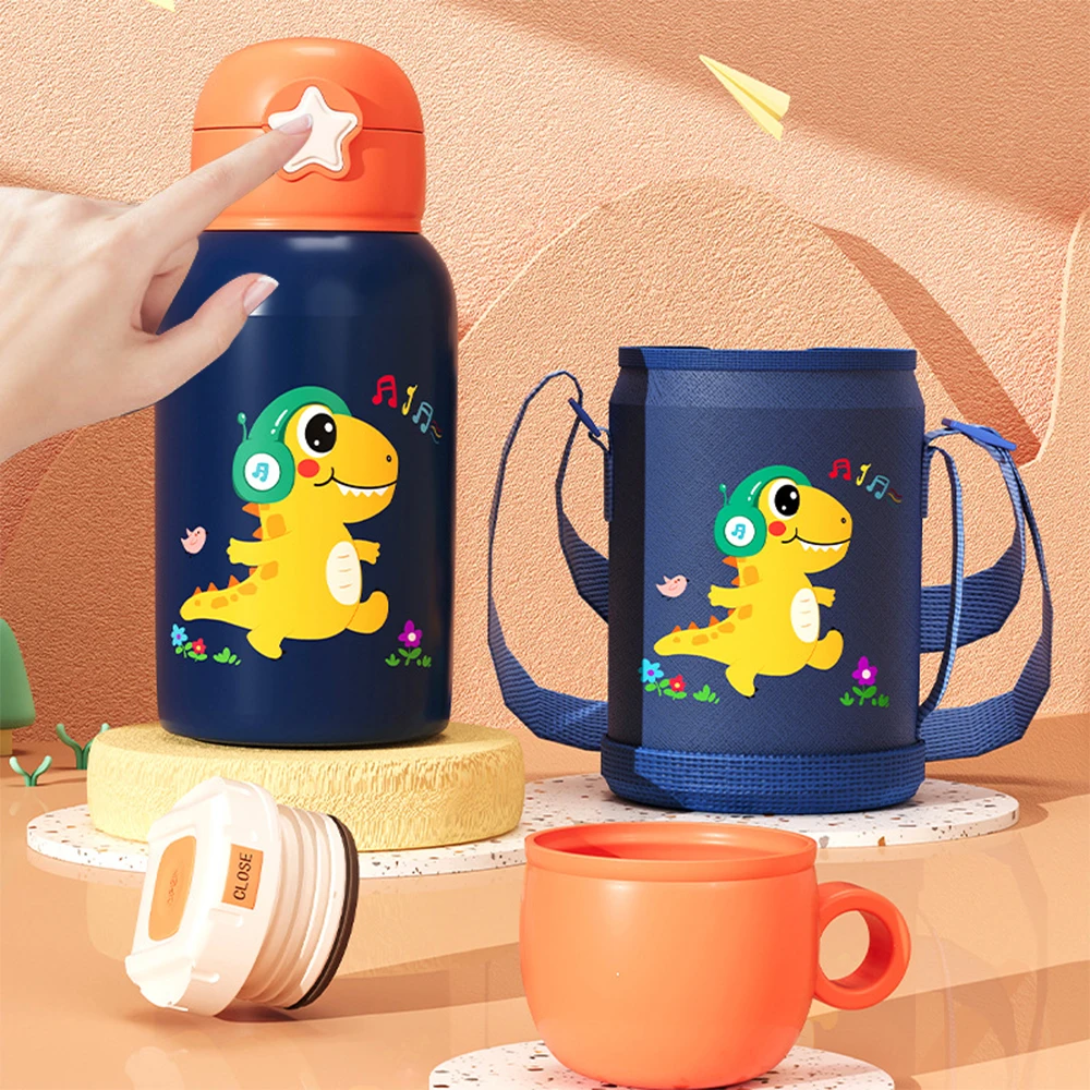 500ml Cute Children Thermal Bottle Unicorn Kids Water Bottle 316 Stainless Steel Thermos Mug With Straw For School Vacuum Flacks