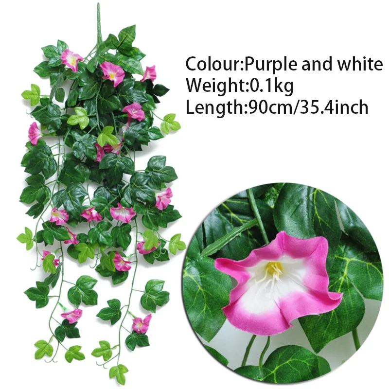 

Artificial Flower Decor Morning Glory Vine Garland for Wedding Decoration Party Simulation Vines Hangings Home Garden Decor