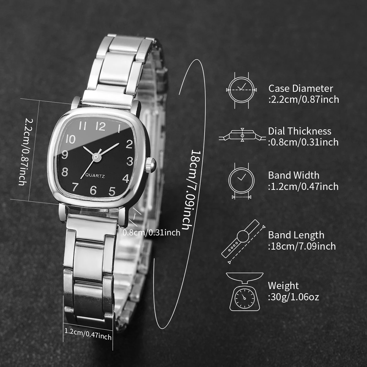 Women's Fashion Niche Light Luxury Simple Digital Small Dial Classic Leisure Quartz Watch (Box Not Included)