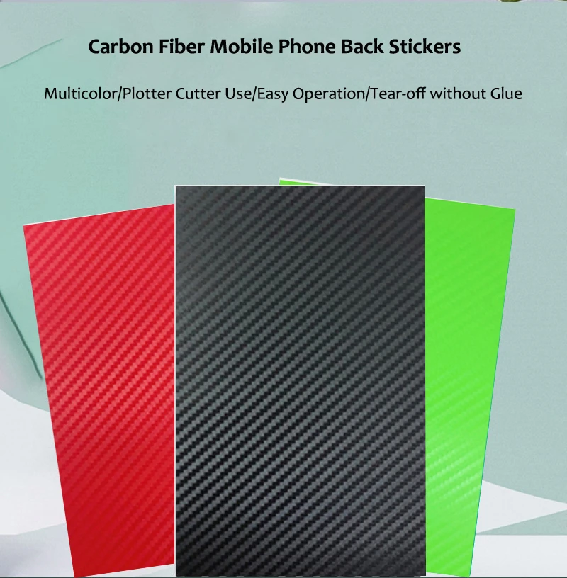 Vormir 50pcs Mobile Phone Skins Carbon Fiber Decorative Stickers for Film Cutting Machine Sunhine SS 890C Back Glass Protectors