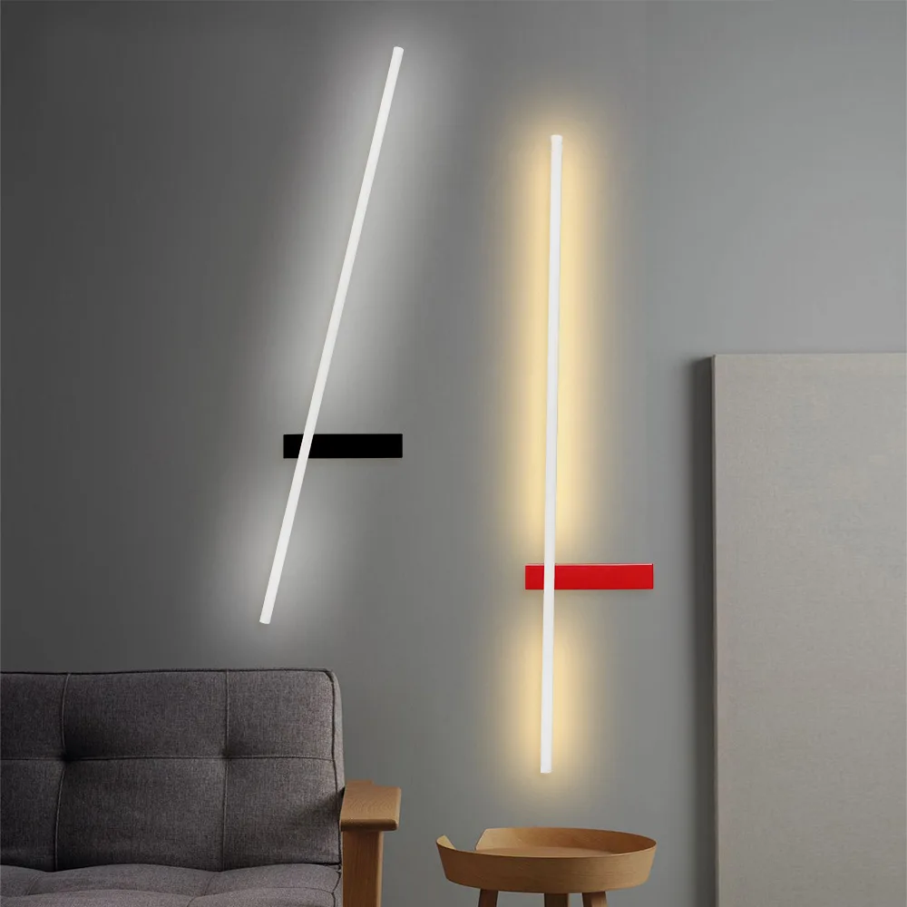

Nordic Minimalist Line Wall Lamp Modern Color Matching Aluminum Light for Living Room Bedroom Corridor Decorative LED Luminaires