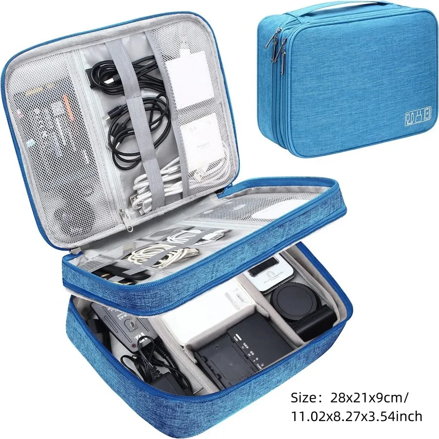 Compact Waterproof Storage Pouch for Digital Accessories and Cables