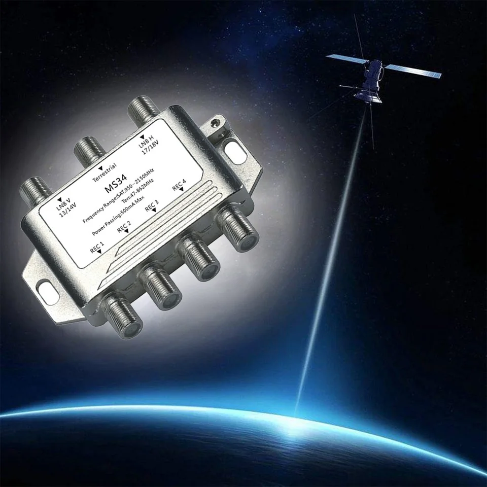 Triax TMS 5X4 Commutateur Multiple  5 Entrées: 4 Satellites Et 1 Terrestre 4 Sorties
