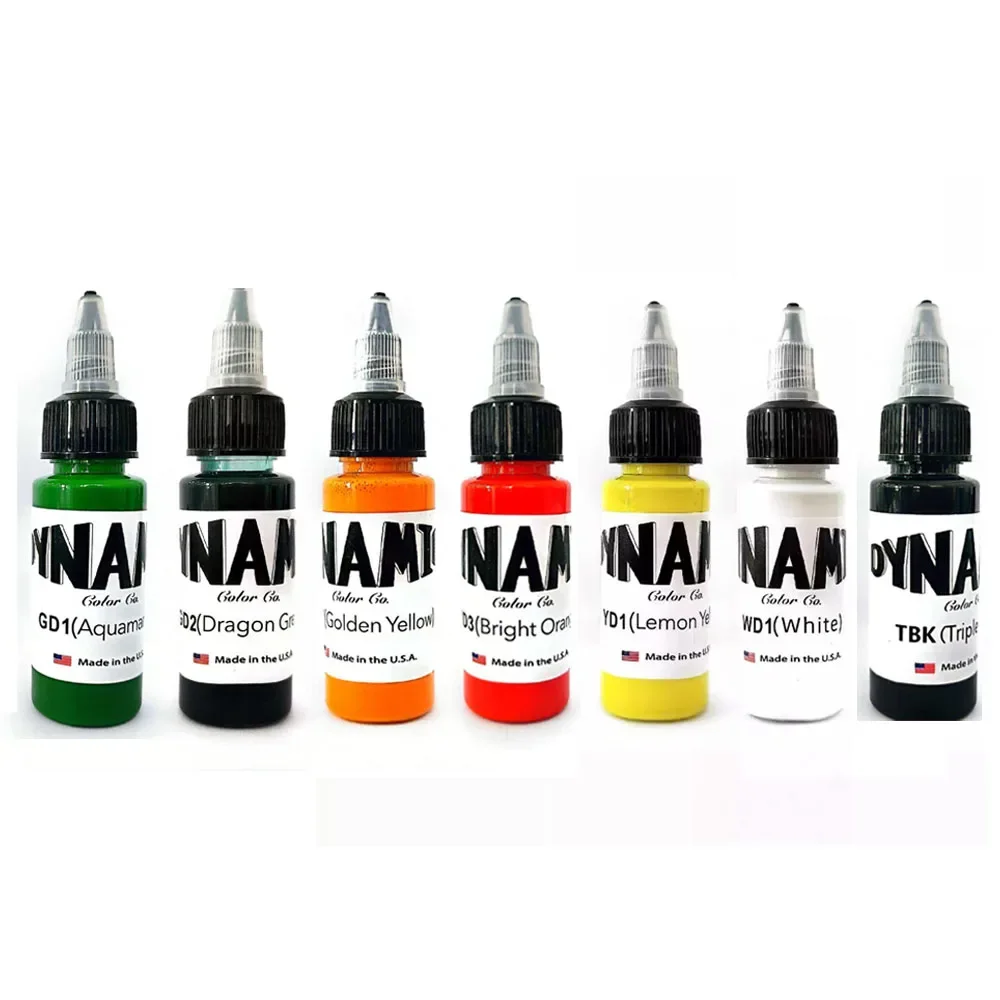 7pcs/Lot 30ml Tattoo Ink Pigment Body Art Tattoo Kits Professional Beauty Paints Makeup Supplies Semi-permanent