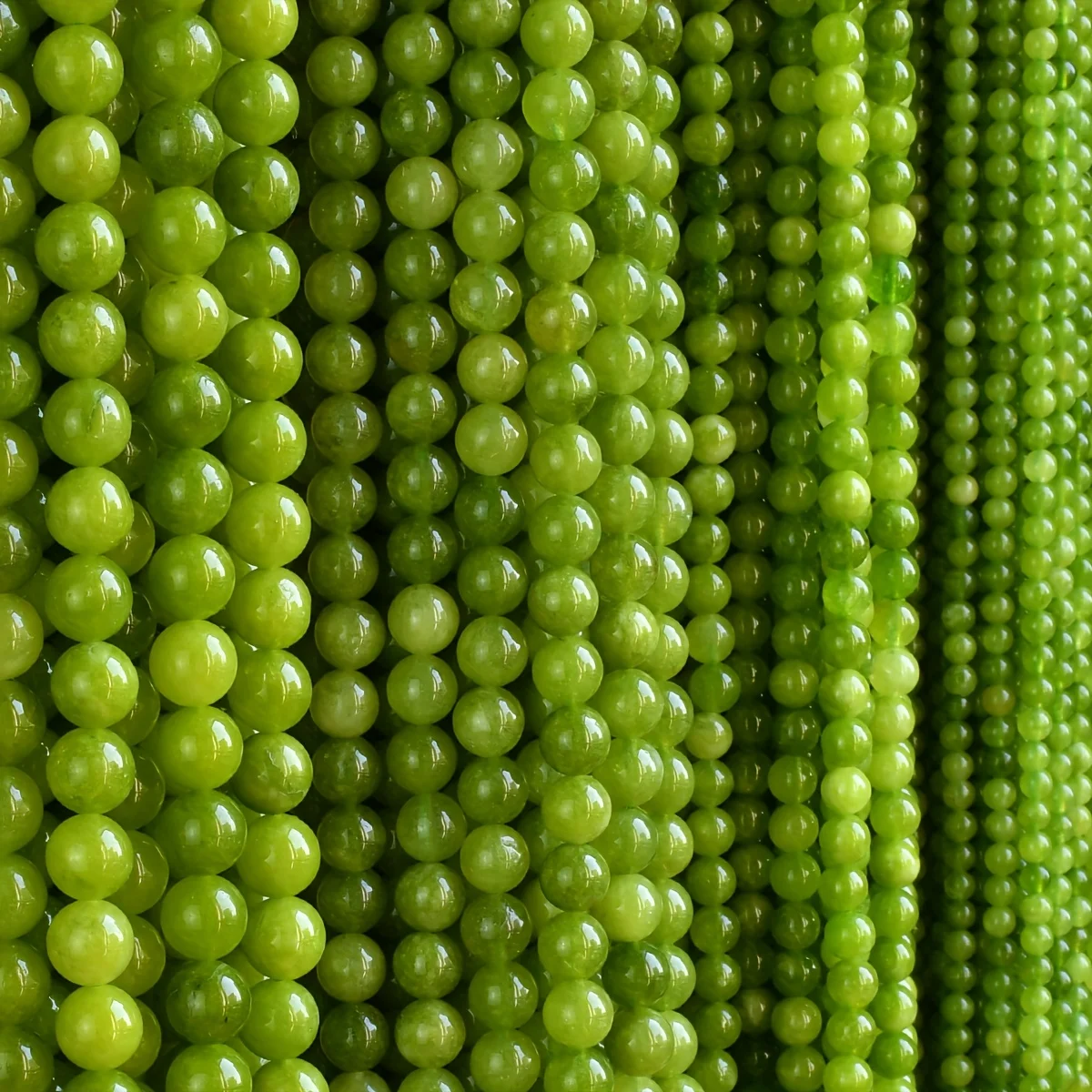 Green Olive Natural Stone Round Beads - Versatile Loose Beads