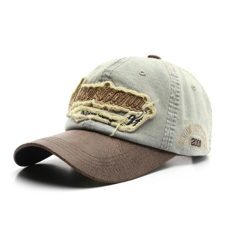 Black Cherry Embroidered Denim Baseball Cap - Adjustable Unisex Cherry Design Hat