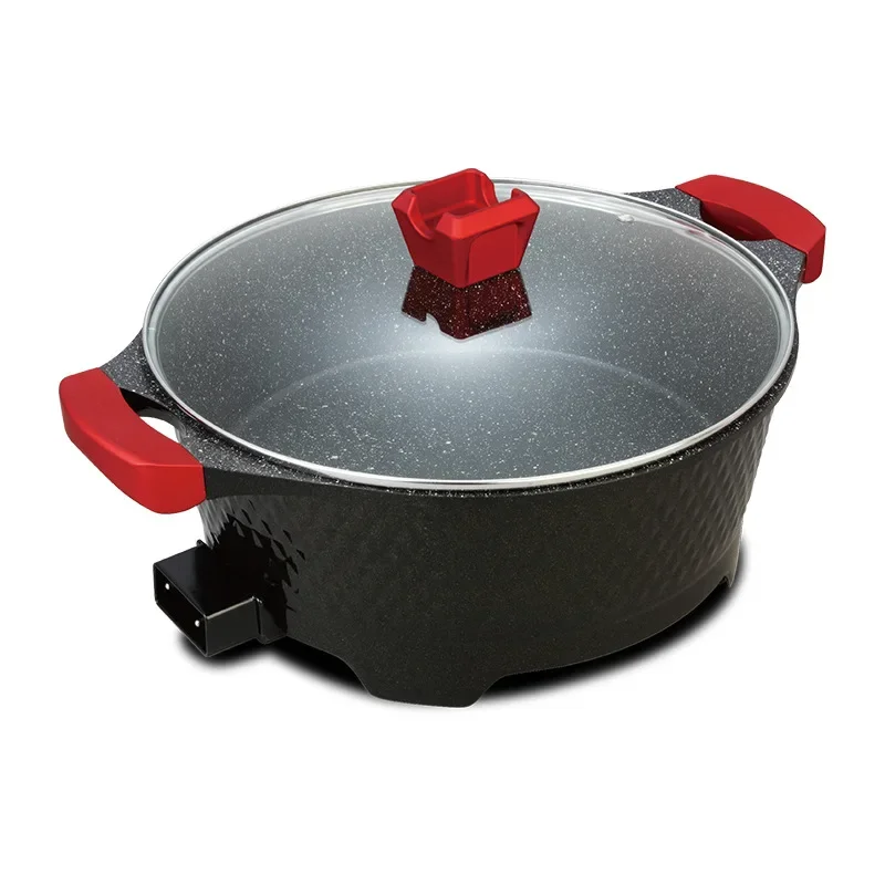 9L Multifunctional Electric Cooker Household Hot Pot & Frying Pan All-in-One Electric Skillet Compact Cooking Pot