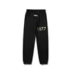 Essential American Style High Street 1977 Flocking Printing Fleece-Lined Casual Versatile Loose Fit Men's Trousers 2
