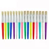 4pcs Round and Flat Bristle Artist Paint Brushes for Student Tempera Graffiti Acrylic Oil Watercolor Painting 1