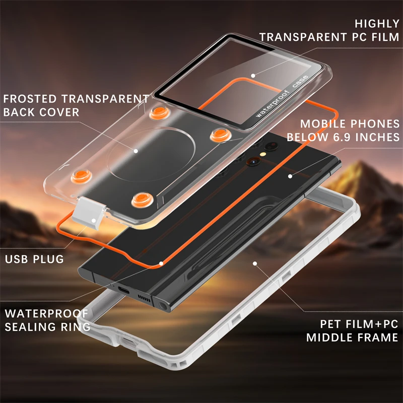 Luxury Waterproof Phone Case for Xiaomi Poco X2 X3 X4 NFC X5 X6 F2