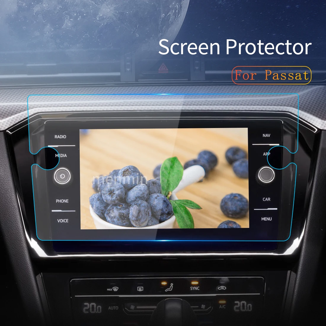 

Carplay Car Stickers Screen Protector For VW Passat 2023 Tempered Glass Protective Film Navigation Auto Accessories 8inch