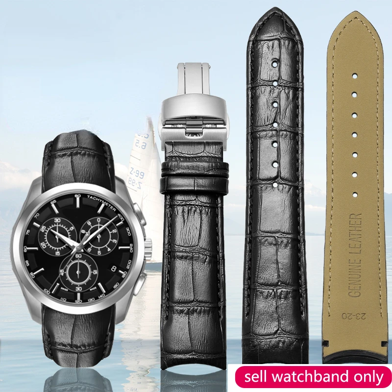 Genuine Leather Watch Strap for Tissot 617A 627 Waterproof Sweat Proof