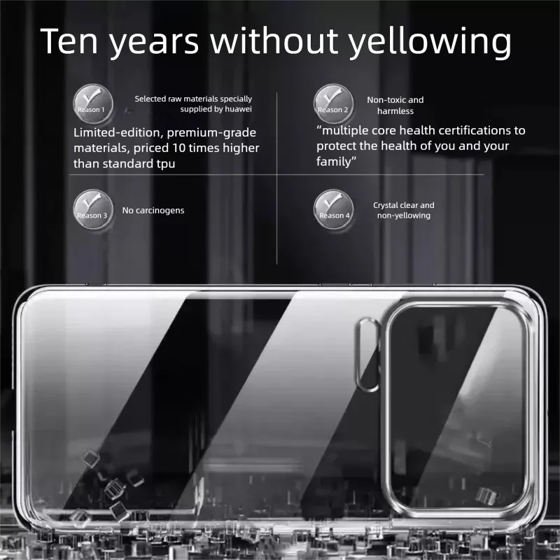 Ultra-Slim Clear Shock-Proof Phone Case - Soft TPU Back Cover, Transparent Coque Housing