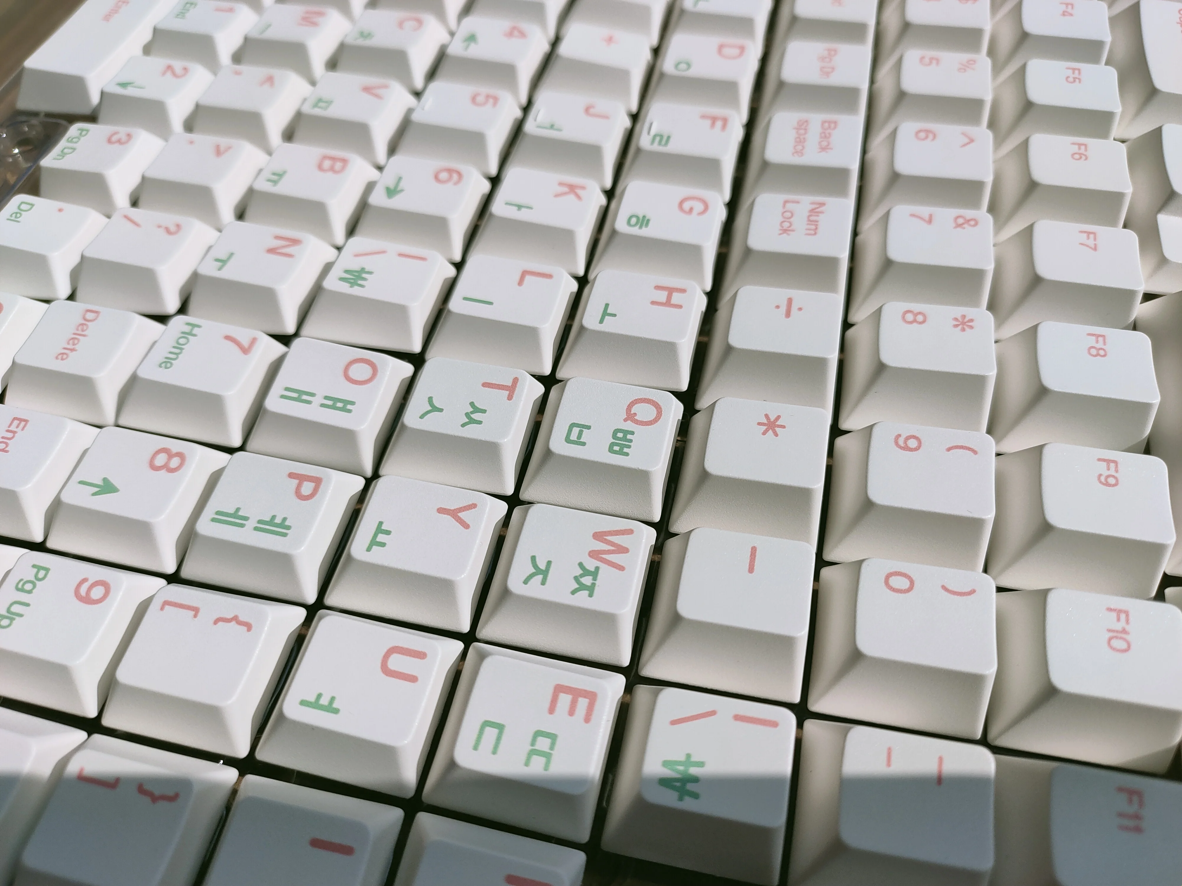 Keybox-teclado Mecânico Coreano Rosa Verde Sub Handle Keycaps Perfil de Cereja Pbt Dye Sub 146 Chaves Shenpo - Imagem 6