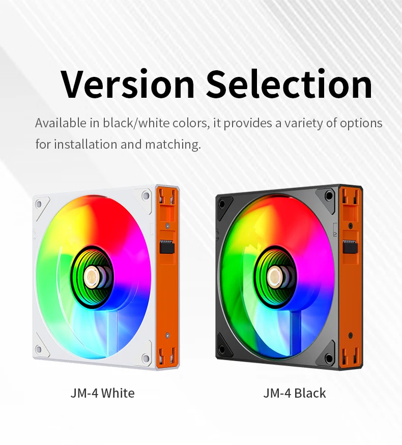 JM-4 Mirror Cycle Light Effect ARGB PC Case Fan 3 IN 1 PC Fan Kit Computer Radia