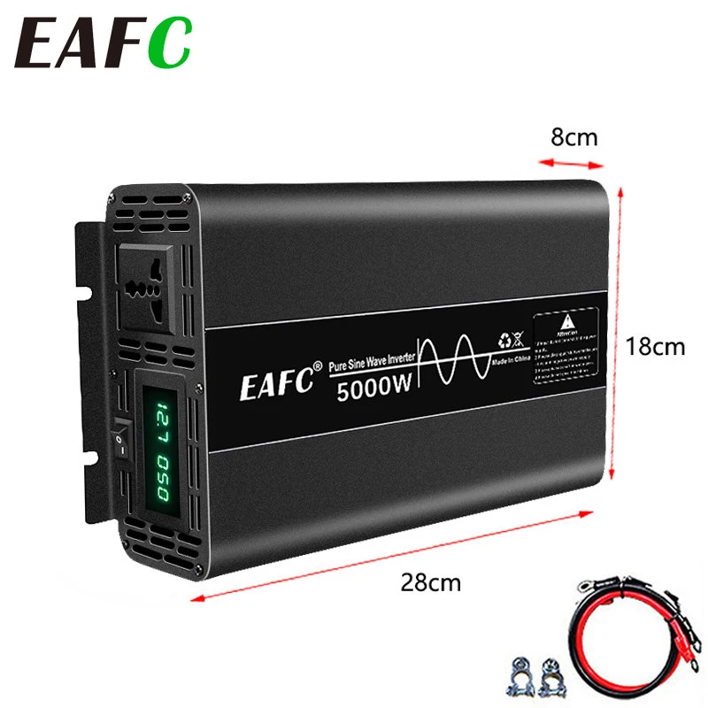 4000w 5000w 7000w Pure Sine Wave Car Inverter Power Inverter Dc12v To Ac 220v Socket Converter