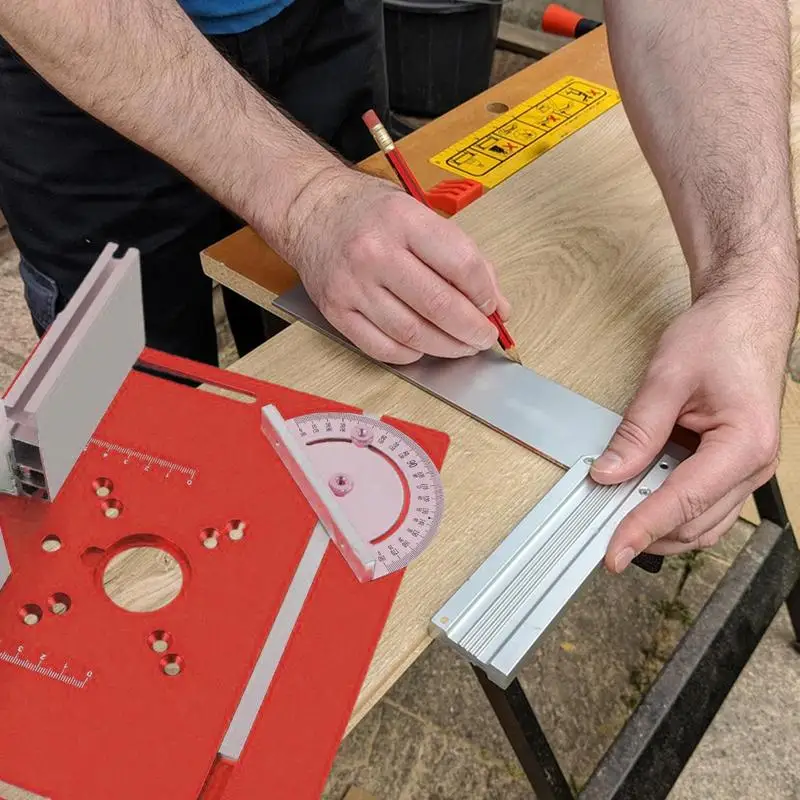 Wood Router Insert Plate Accurate Miter Gauge Guide For Table Routers Woodworking Smooth Sliding Trimming Engraving Table Trim