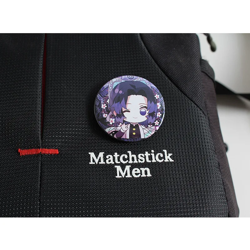 Anime Second element Q Version Badge Bar Butterfly Endure Tanjirou Fugang Yi Yong Shan Yi Yan Column Pendant Anime Peripheral