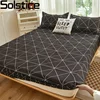 Solstice Bedding Black Diamond Plaid Mattress Cover Protector Kid Child Teen Aldult Bed Linen Fitted Bed Sheets Sets Double Bed 1