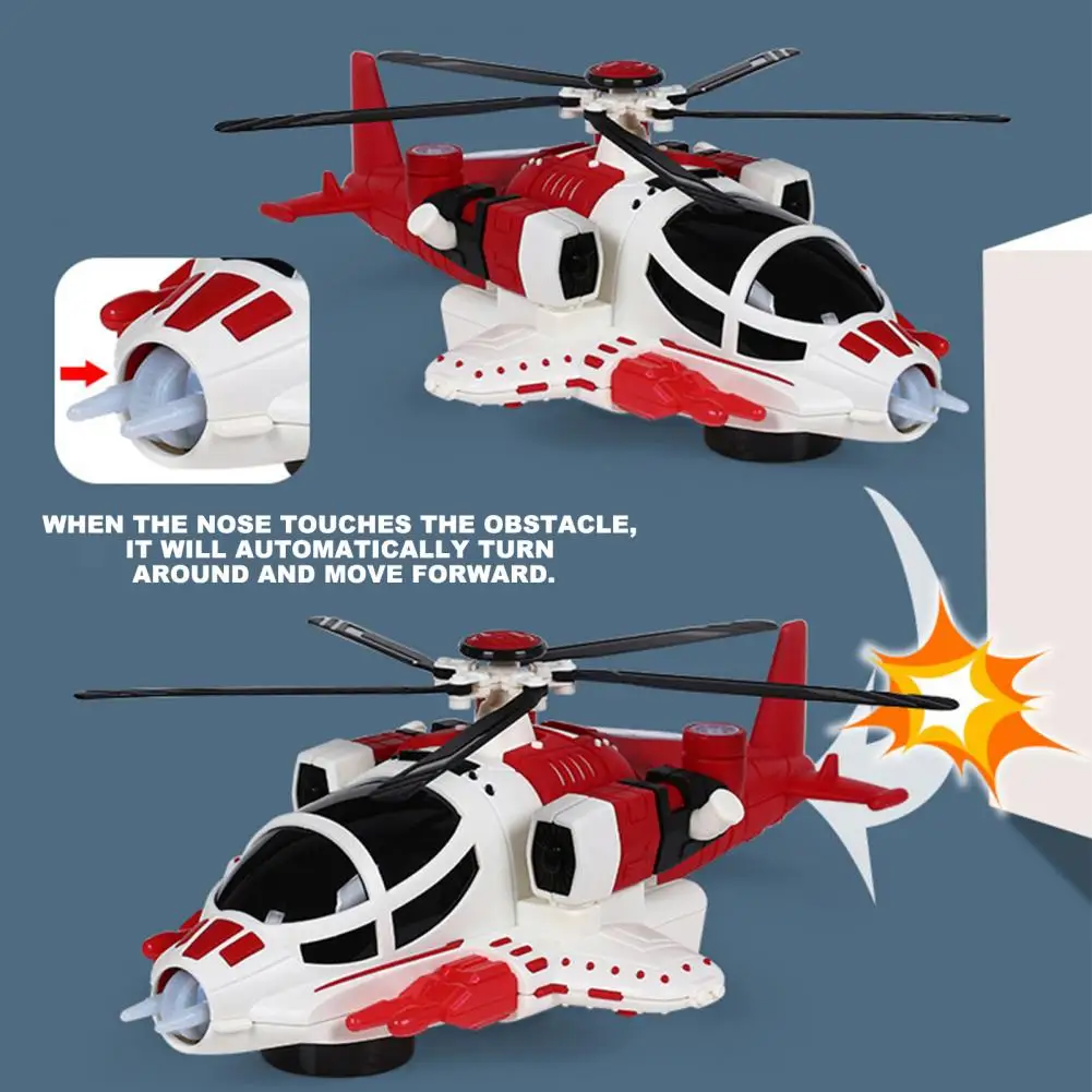 어린이용 회전식 헬리콥터 장난감, 지능형 장애물 회피, 음악 조명, 전기 헬리콥터 장난감, 남아용 회전식 헬리콥터