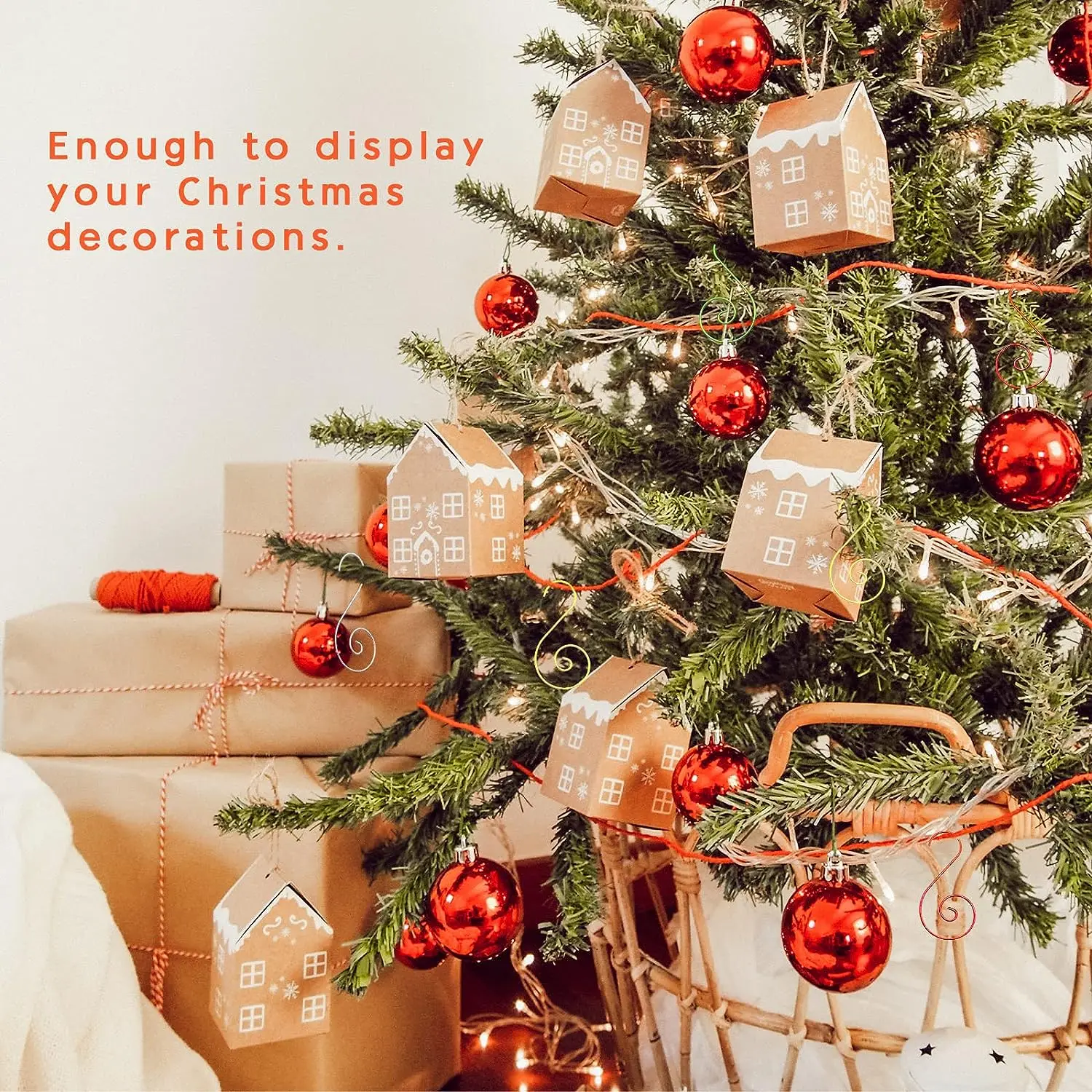 Christmas Ornament Hooks Stainless Steel S-Shaped Hanger Metal Wire Hanging Hook for Christmas Tree Balls 10/100Pcs christmas decorations
