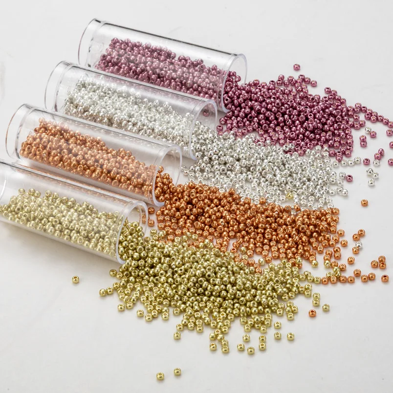 Glass Beads 900 Pieces 11/0 Waterproof Metallic Color 10Grams/Bag 2.0MM Japanese Glass Seed For BoHO Needle Work