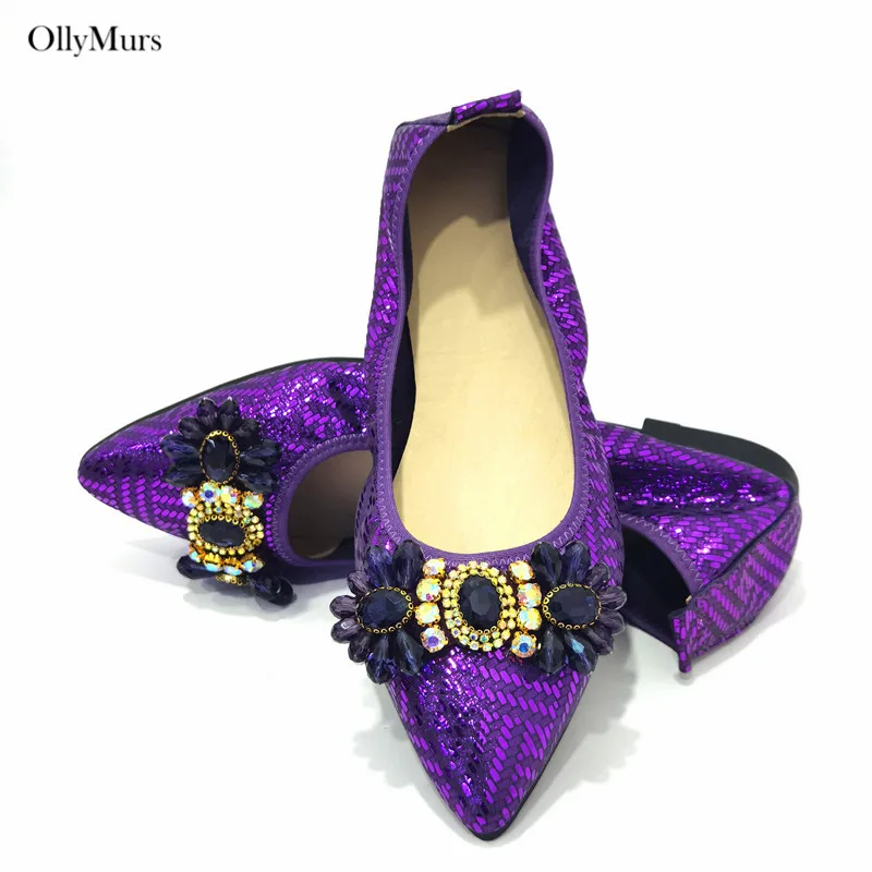 

Spring Design Rhinestone Soft Bottom Ladies Single Shoes Fashion Elegant Slip-Ons Pumps Shoes For Evening Party