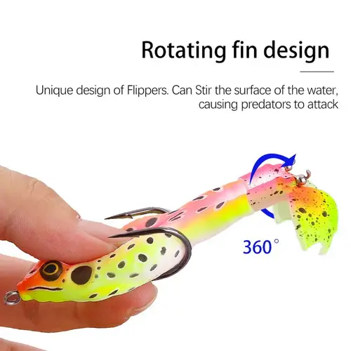 Frog Lure Double Propeller Legs Silicone Soft Baits 13.6g 16.6g Topwater Wobblers Artificial Bait For Bass Catfish Fishing Tools - Image 2