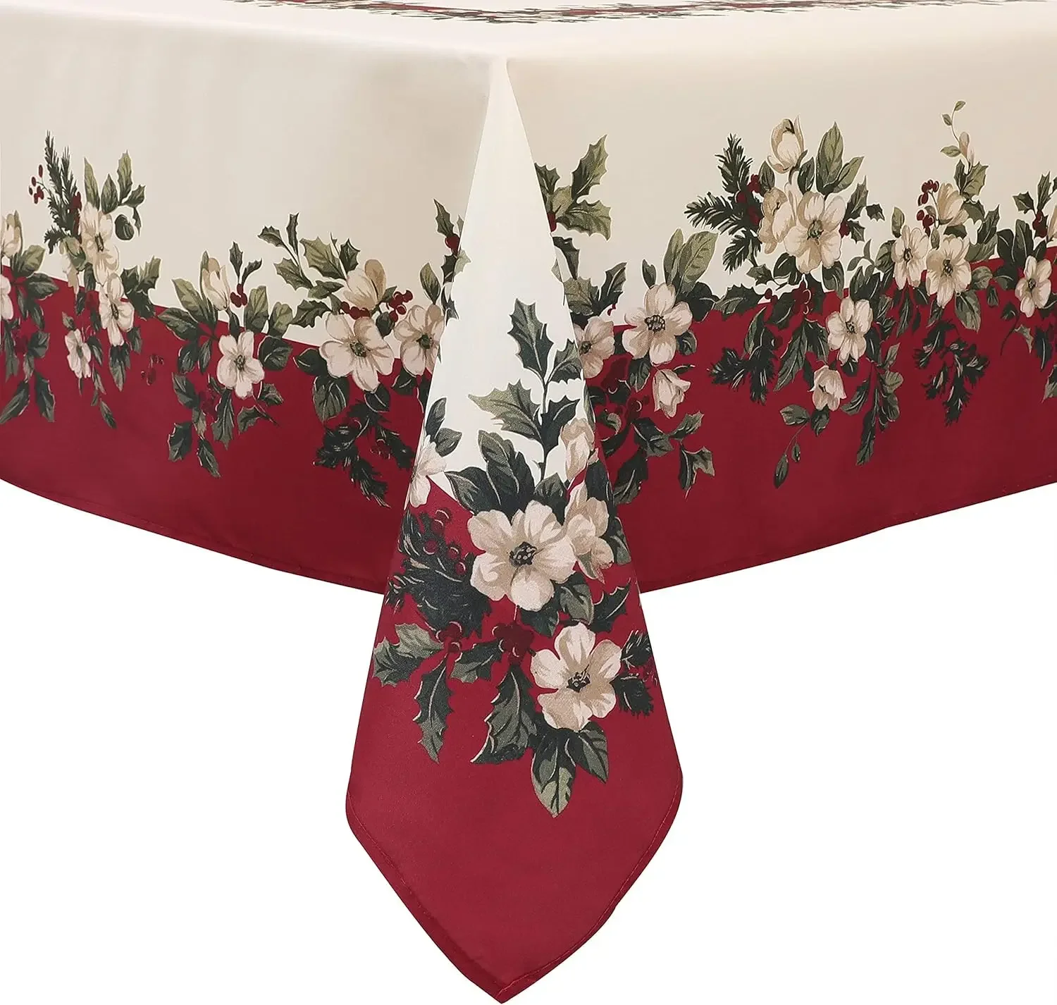 thumbnail image 1 of Mantel impermeable con campanas de muñeco de nieve de Navidad, decoración de mesa para fiesta de Navidad, manteles rectangulares reutilizables, decoraciones navideñas 2025, 1 of 5