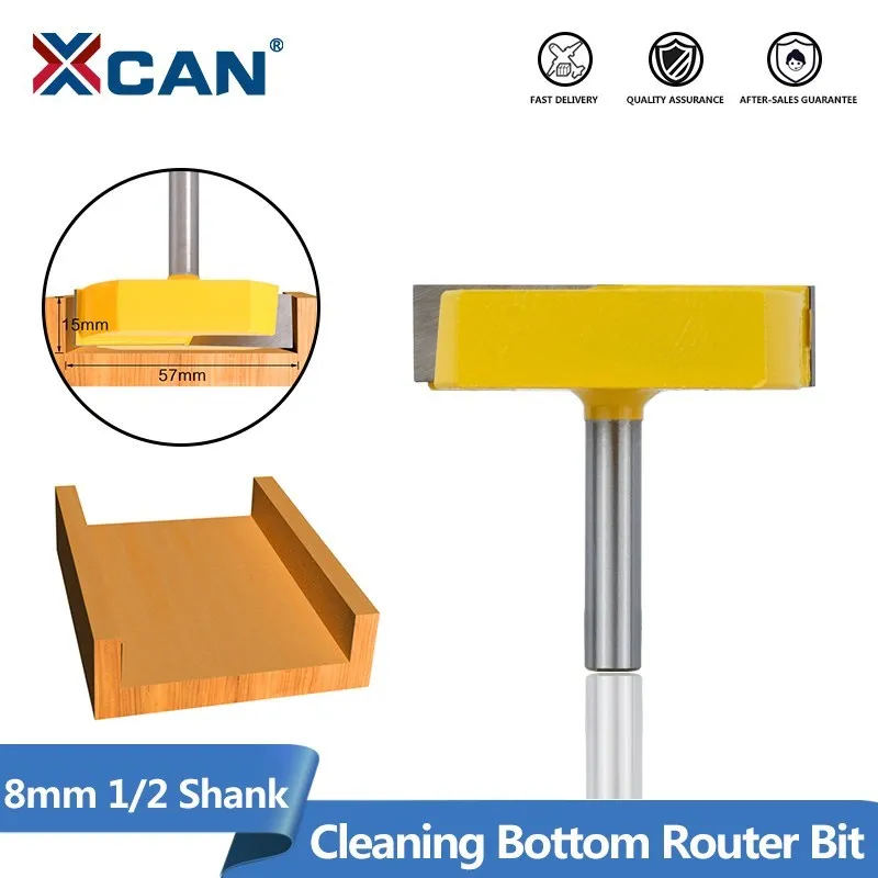 XCANCleaningBottomRouterBit8mm12ShankSurfacePlaningRouter
