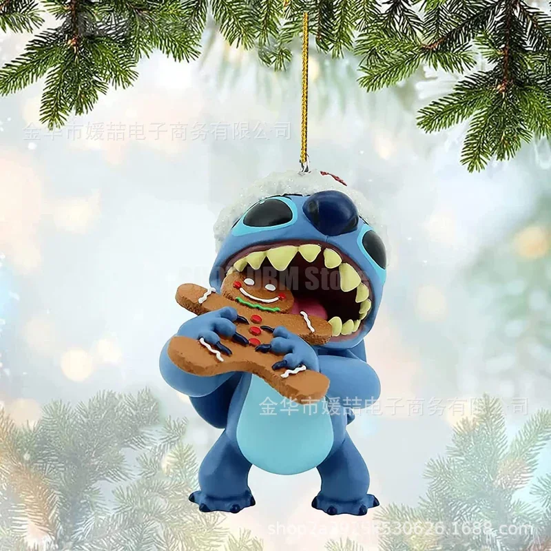 Disney Mickey Mouse Stitch Cristmas Pendants Christmas Decorations For Home Xmas Tree Christmas Ornaments Navidad Decor New Year