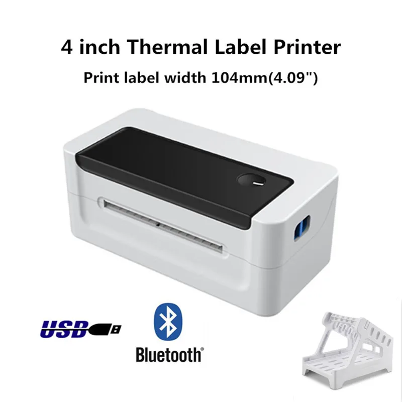 4x6 "Shipping Label Product Barcode QR Code Sticker Width 40-120mm USB Bluetooth 4" Printer Suitable For Window Mac OS 