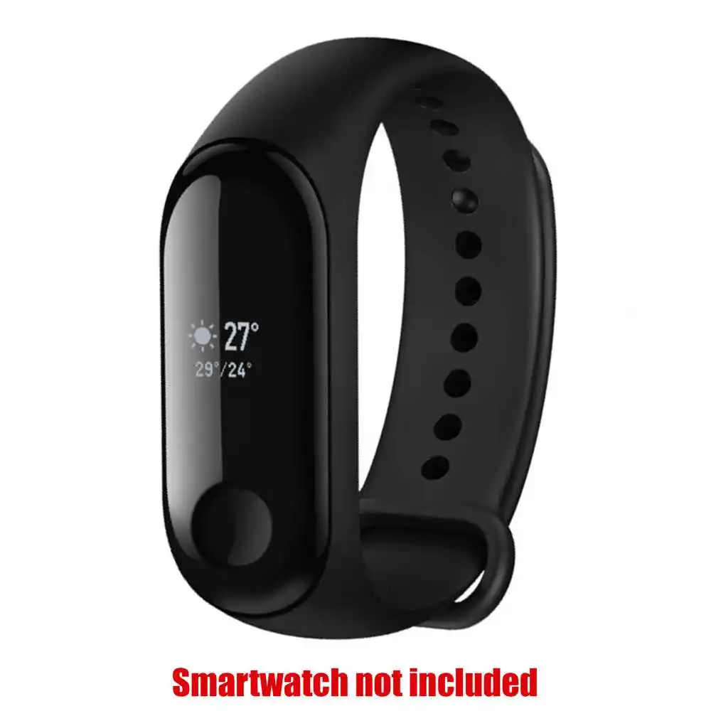 Bracelet Strap Watchband Wristband Replacement for Xiaomi Mi Band 4 / 3 Black