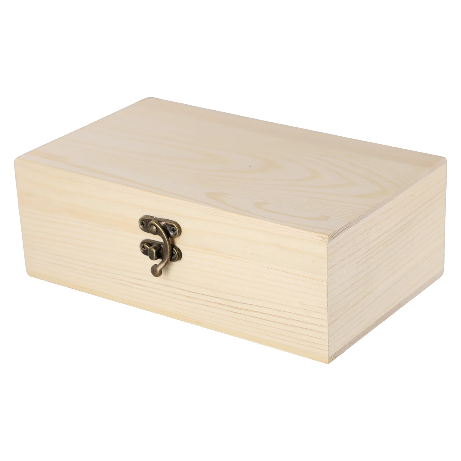Wooden Storage Box Jewelry Box S M L Multifunction Desktop Pine Wood Storage Case Decoration Wooden Hinged Craft DIY Gift-Boxes 3