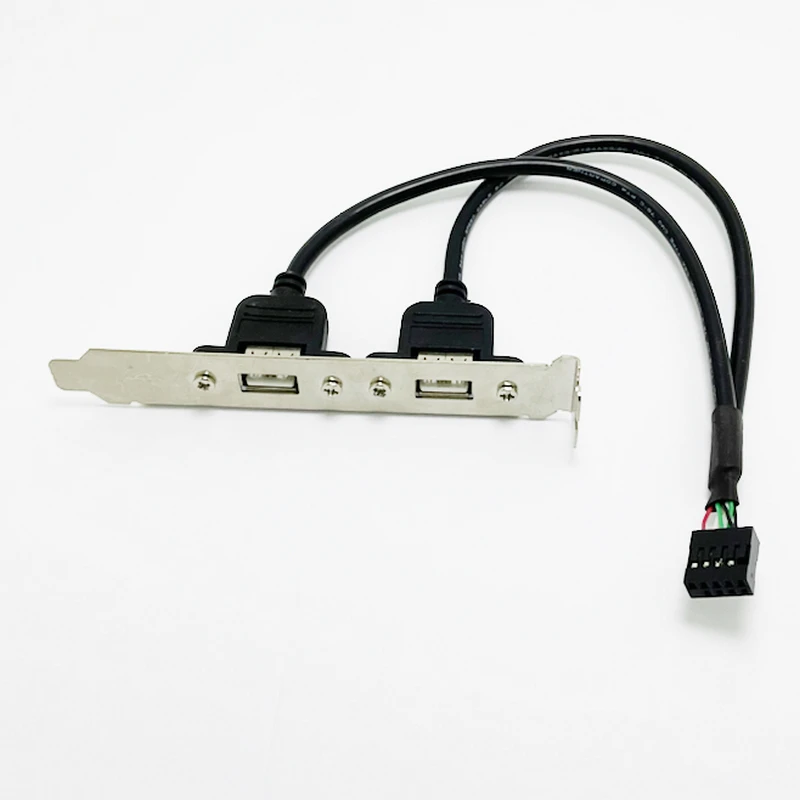 2 포트 USB 2.0 암 후면 패널-마더 보드 9 핀 헤더 커넥터 PCI 슬롯 플레이트 브래킷이있는 케이블 어댑터 30cm Best5 2 포트 USB 2.0 암 후면 패널-마더 보드 9 핀 헤더 커넥터 PCI 슬롯 플레이트 브래킷이있는 케이블 어댑터 30cm Best5