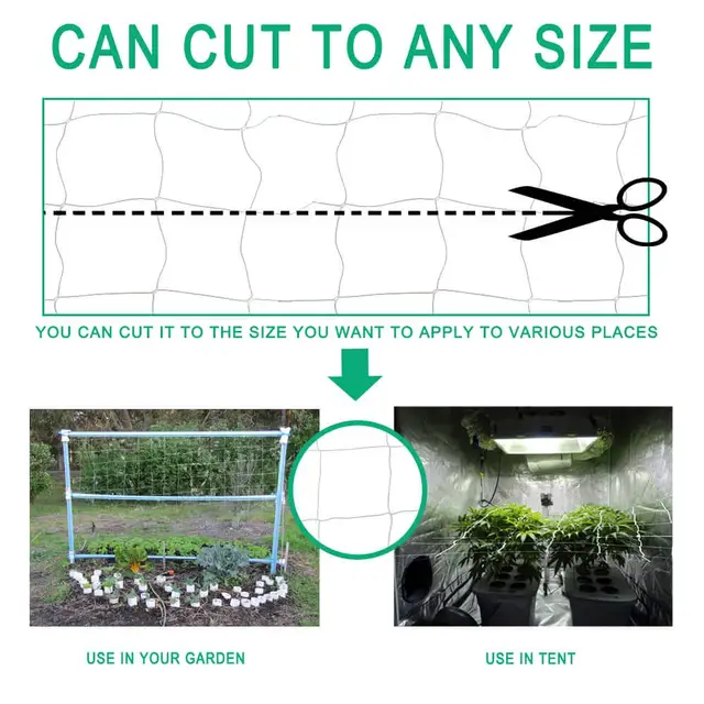 Plastic Trellis Netting Heavy-Duty Garden Netting Roll for Climbing Plants Melons Vegetables and Grape Rack 2